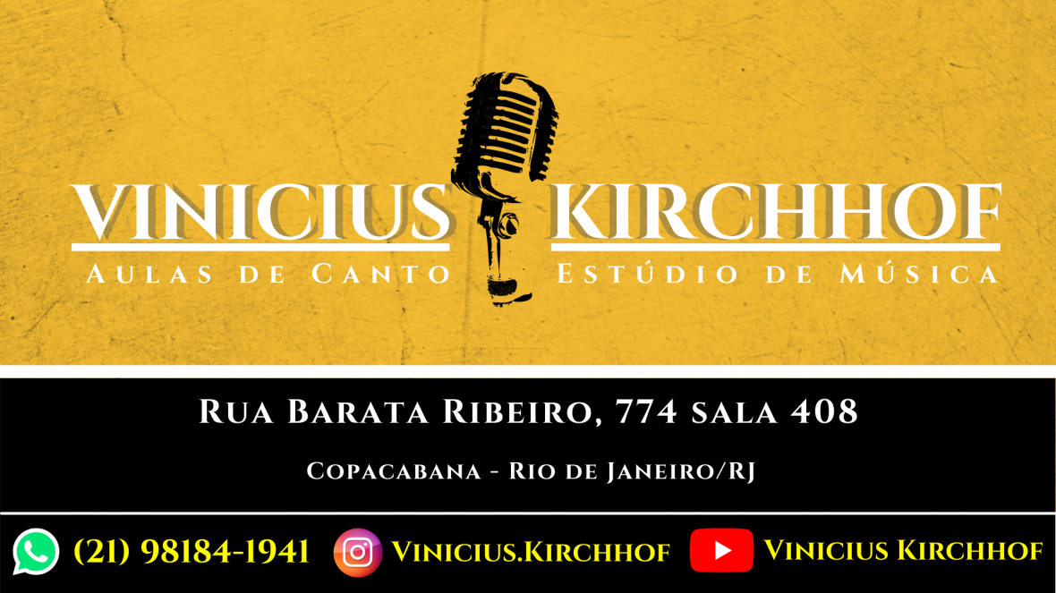 Vinicius Kirchhof – Aulas de Canto – Estúdio de Música – Aqui você encontra  informações sobre o meu estúdio de gravação e também sobre o meu trabalho  como professor de canto e